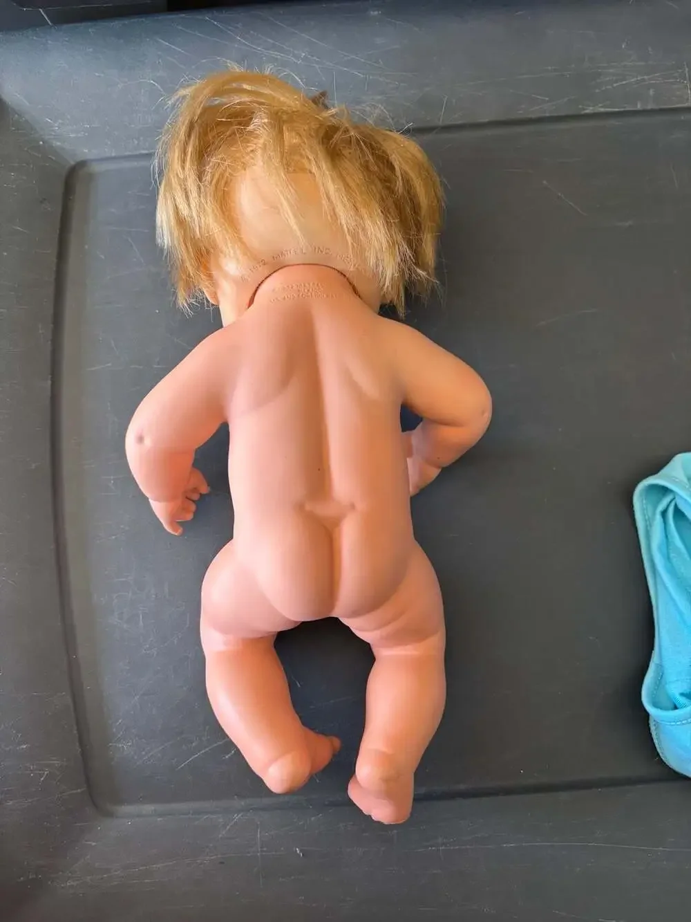 Vintage 1972 Mattel Baby Doll with Blue Eyes and Blonde Hair